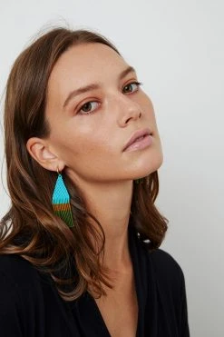 FRANJA BEADED FRINGE EARRINGS BY BLUMA PROJECT Womens
