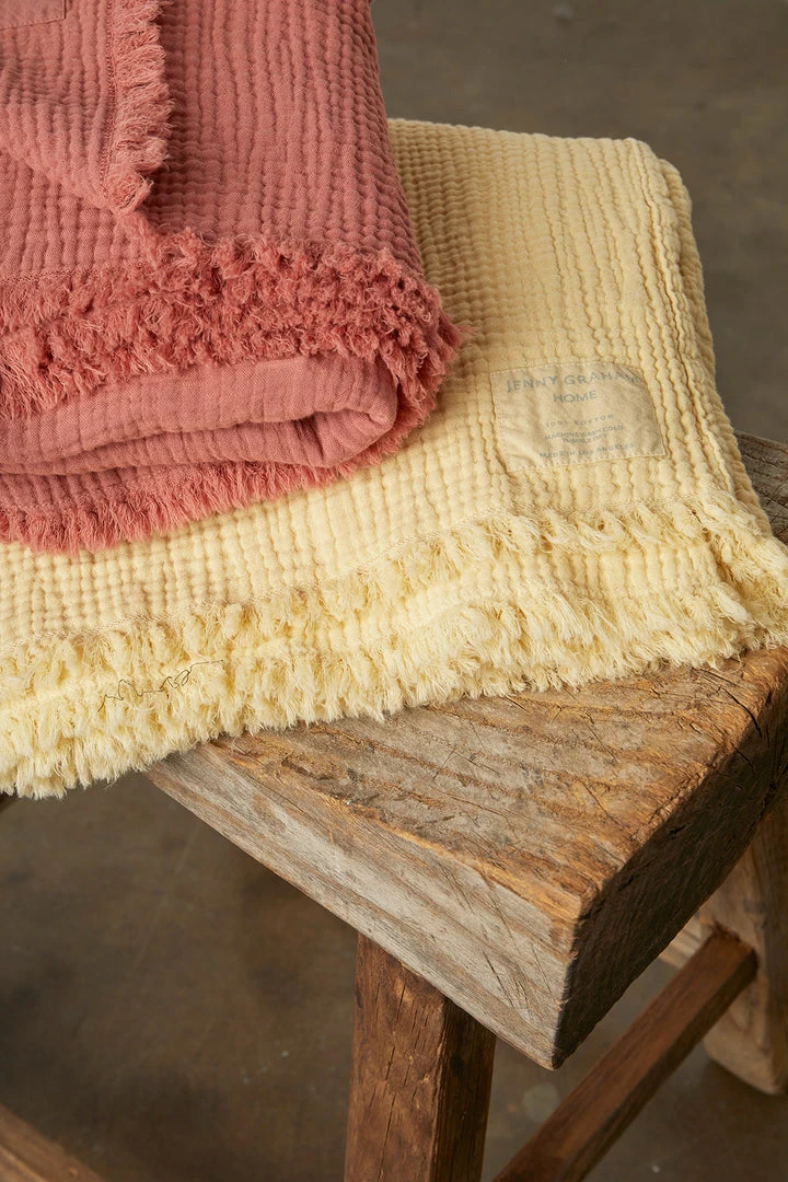 Jenny Graham Home COTTON GAUZE THROW 9 Jenny Graham Home COTTON GAUZE THROW