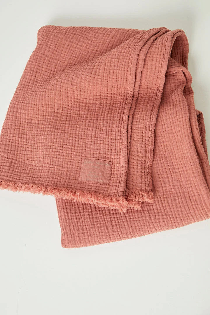 Jenny Graham Home COTTON GAUZE THROW 8 Jenny Graham Home COTTON GAUZE THROW