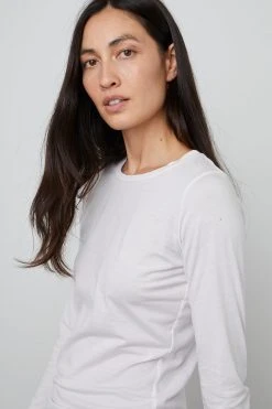 Velvet By Graham & Spencer ZOFINA GAUZY WHISPER FITTED CREW NECK TEE Womens 24 Velvet By Graham & Spencer ZOFINA GAUZY WHISPER FITTED CREW NECK TEE Womens
