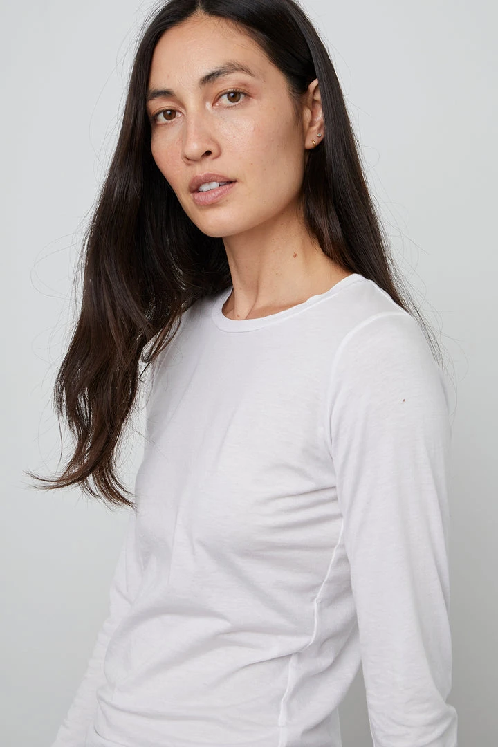 Velvet By Graham & Spencer ZOFINA GAUZY WHISPER FITTED CREW NECK TEE Womens 11 Velvet By Graham & Spencer ZOFINA GAUZY WHISPER FITTED CREW NECK TEE Womens