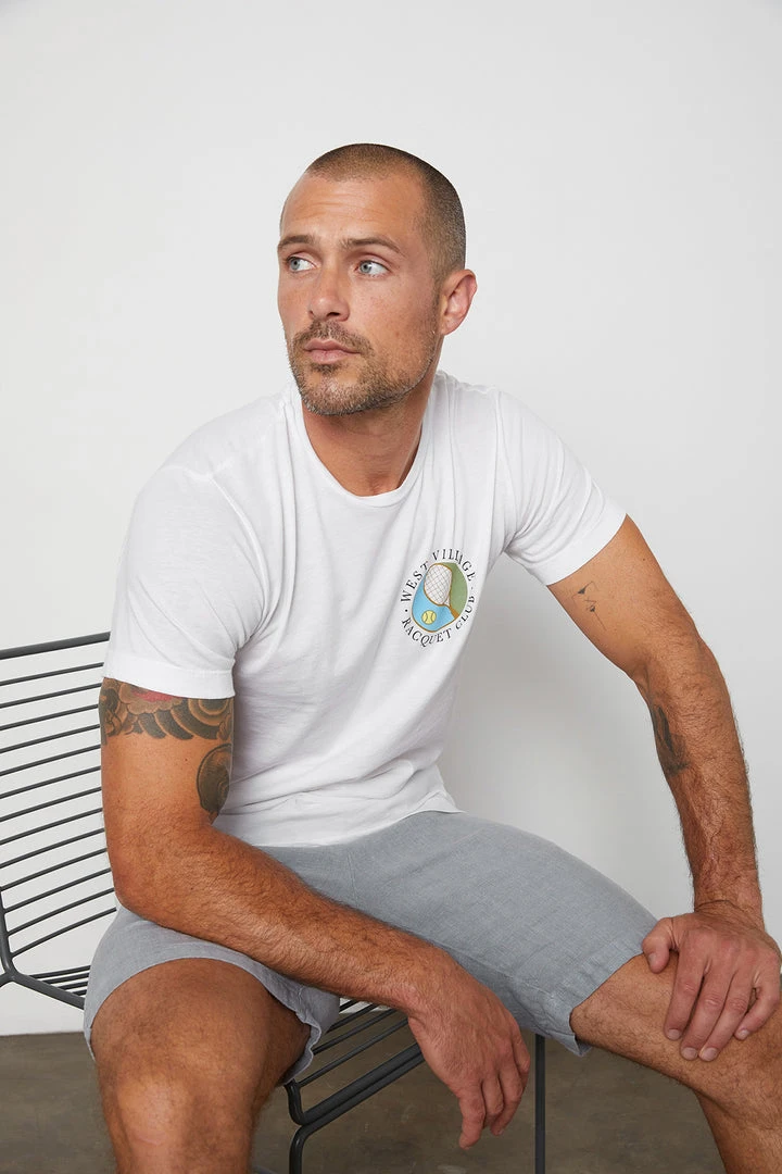 Velvet By Graham & Spencer PARK CREW NECK GRAPHIC TEE Mens 7 Velvet By Graham & Spencer PARK CREW NECK GRAPHIC TEE Mens