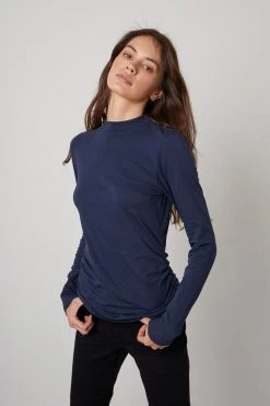 Velvet By Graham & Spencer ALANA MOCK NECK TEE