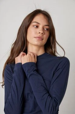 Velvet By Graham & Spencer ALANA MOCK NECK TEE