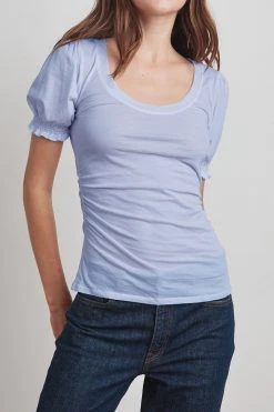 Velvet by Graham & Spencer Sales 33 Velvet By Graham & Spencer KAMI GAUZY WHISPER SHIRRED SLEEVE TOP