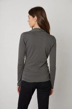 Velvet By Graham & Spencer MERI WRAP FRONT FITTED TOP 20 Velvet By Graham & Spencer MERI WRAP FRONT FITTED TOP