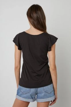 Velvet By Graham & Spencer RASHIDA SCOOP NECK TEE Womens
