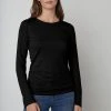 Velvet By Graham & Spencer ZOFINA GAUZY WHISPER FITTED CREW NECK TEE Womens 1 Velvet By Graham & Spencer ZOFINA GAUZY WHISPER FITTED CREW NECK TEE Womens