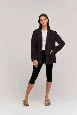 Velvet By Graham & Spencer Womens CASSIE HEAVY LINEN BLAZER 16 Velvet By Graham & Spencer Womens CASSIE HEAVY LINEN BLAZER