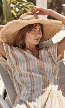 Velvet By Graham & Spencer BEVERLY STRAW SUN HAT Womens