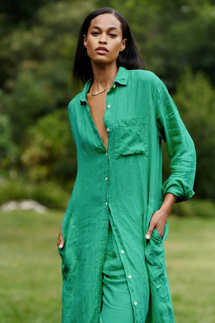 Velvet By Graham & Spencer Womens JORA LINEN BUTTON-UP DRESS 31 Velvet By Graham & Spencer Womens JORA LINEN BUTTON-UP DRESS