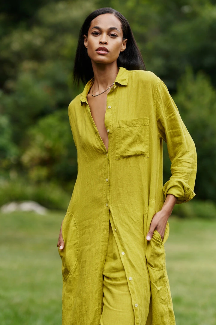 Velvet By Graham & Spencer Womens JORA LINEN BUTTON-UP DRESS 12 Velvet By Graham & Spencer Womens JORA LINEN BUTTON-UP DRESS