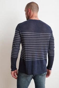 Velvet By Graham & Spencer PIERCE STRIPED TOP Mens