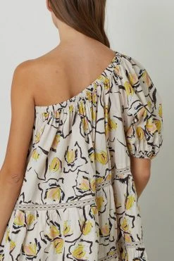 Velvet By Graham & Spencer ADALYN ONE SHOULDER PRINTED DRESS Womens 13 Velvet By Graham & Spencer ADALYN ONE SHOULDER PRINTED DRESS Womens