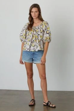 Velvet By Graham & Spencer Womens ZOEY PRINTED BOHO TOP 9 Velvet By Graham & Spencer Womens ZOEY PRINTED BOHO TOP