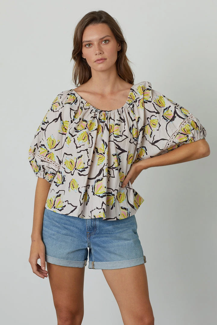 Velvet By Graham & Spencer Womens ZOEY PRINTED BOHO TOP 6 Velvet By Graham & Spencer Womens ZOEY PRINTED BOHO TOP