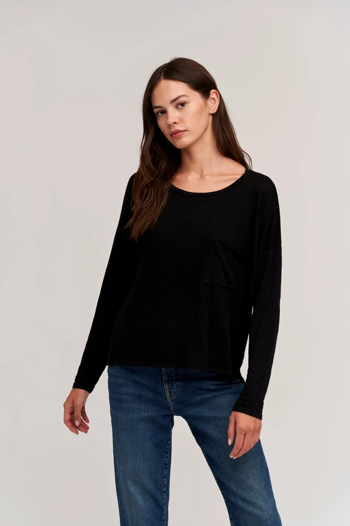 Velvet By Graham & Spencer Womens FIONA POCKET TEE 3 Velvet By Graham & Spencer Womens FIONA POCKET TEE