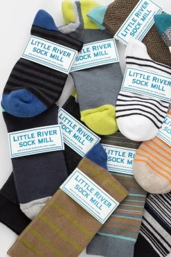 Velvet By Graham & Spencer STRIPED BOOTIE SOCK BY LITTLE RIVER SOCK MILL Accessories