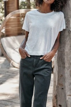 Velvet By Graham & Spencer LULA COTTON SLUB SWING TEE Womens 69 Velvet By Graham & Spencer LULA COTTON SLUB SWING TEE Womens