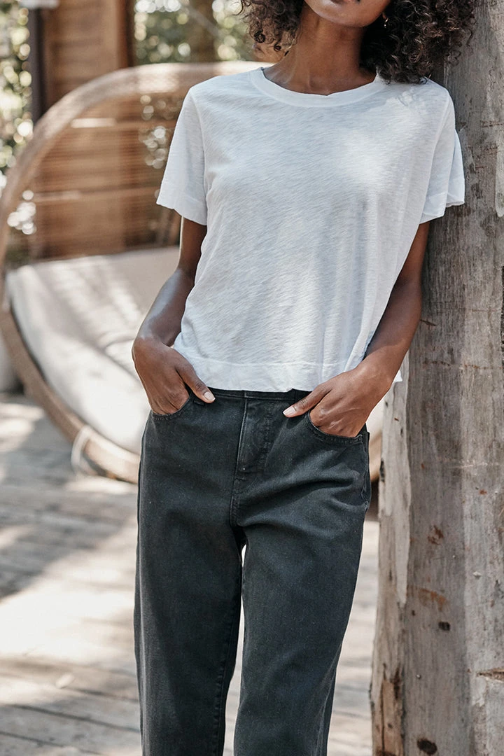 Velvet By Graham & Spencer LULA COTTON SLUB SWING TEE Womens 32 Velvet By Graham & Spencer LULA COTTON SLUB SWING TEE Womens