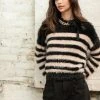 Velvet By Graham & Spencer LULU STRIPED SWEATER Womens 2 Velvet By Graham & Spencer LULU STRIPED SWEATER Womens