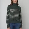 Velvet By Graham & Spencer ZOE STRIPED TURTLENECK SWEATER 2 Velvet By Graham & Spencer ZOE STRIPED TURTLENECK SWEATER