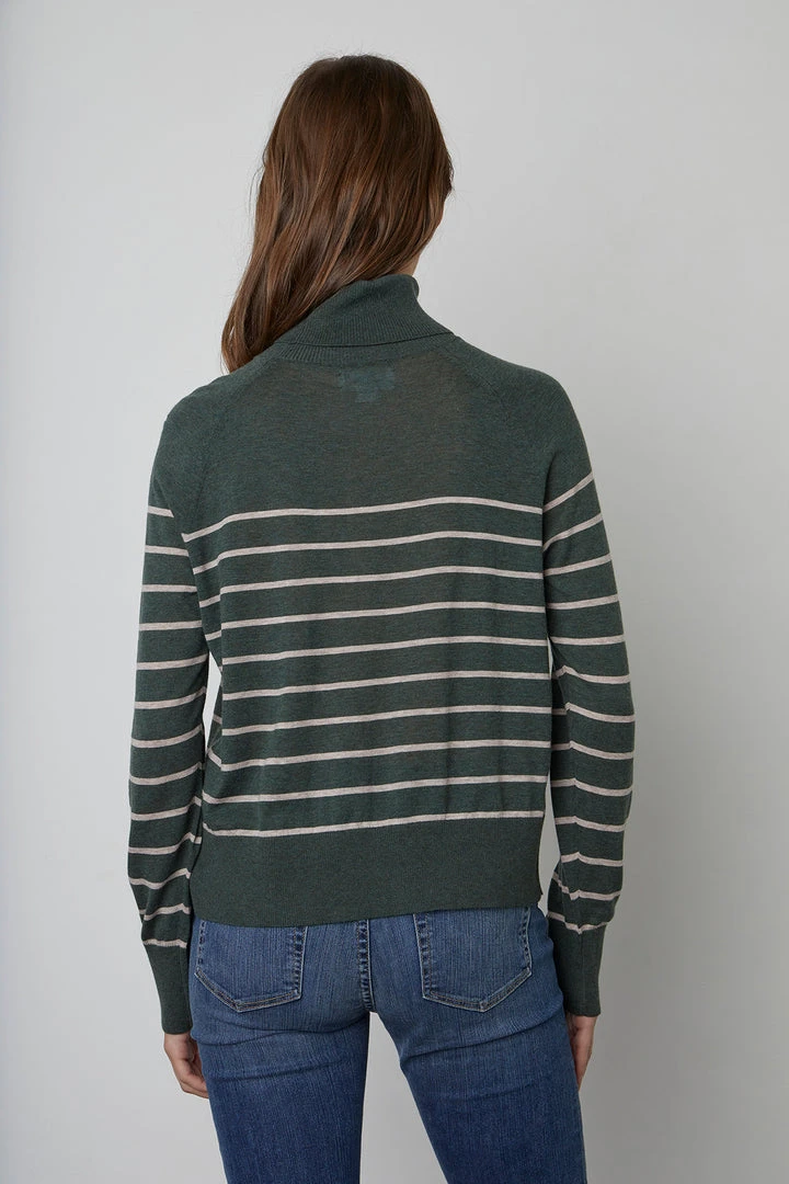 Velvet By Graham & Spencer ZOE STRIPED TURTLENECK SWEATER 5 Velvet By Graham & Spencer ZOE STRIPED TURTLENECK SWEATER