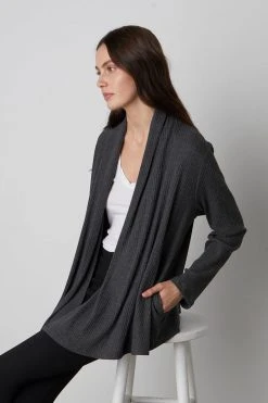 Velvet By Graham & Spencer Womens YASMIN OPEN FRONT CARDIGAN 16 Velvet By Graham & Spencer Womens YASMIN OPEN FRONT CARDIGAN
