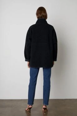 Velvet By Graham & Spencer Womens ALBANY REVERSIBLE LUX SHERPA COAT 43 Velvet By Graham & Spencer Womens ALBANY REVERSIBLE LUX SHERPA COAT