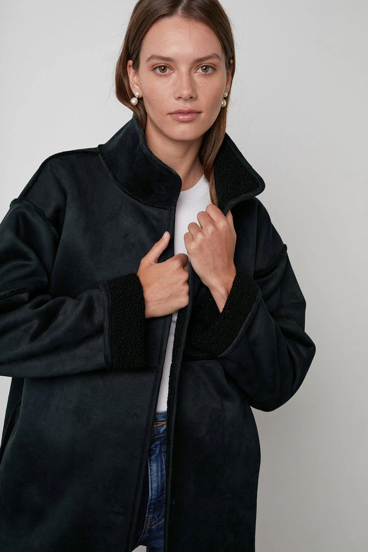 Velvet By Graham & Spencer Womens ALBANY REVERSIBLE LUX SHERPA COAT 4 Velvet By Graham & Spencer Womens ALBANY REVERSIBLE LUX SHERPA COAT