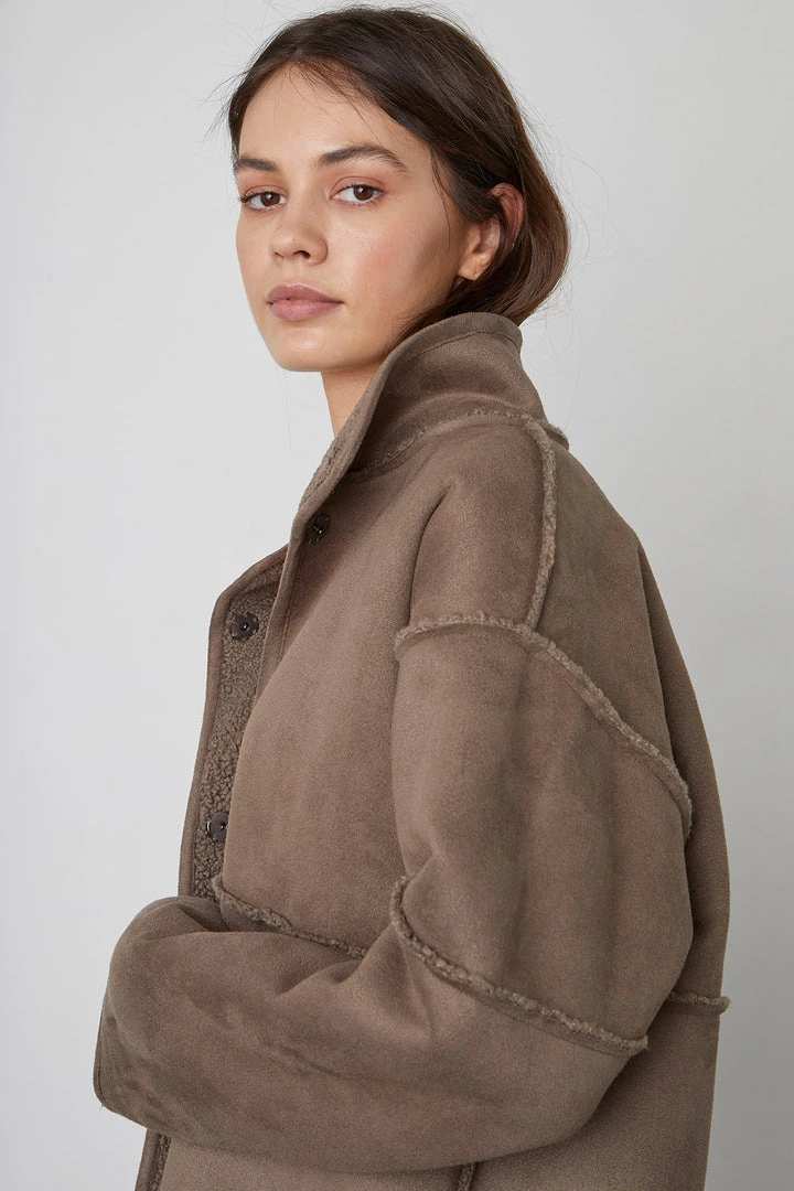 Velvet By Graham & Spencer Womens ALBANY REVERSIBLE LUX SHERPA COAT 26 Velvet By Graham & Spencer Womens ALBANY REVERSIBLE LUX SHERPA COAT