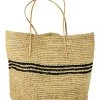 Velvet By Graham & Spencer LUXE STRIPE STRAW TOTE Womens 2 Velvet By Graham & Spencer LUXE STRIPE STRAW TOTE Womens