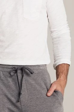 Velvet By Graham & Spencer CROSBY CHARCOAL LUXE FLEECE JOGGER Mens