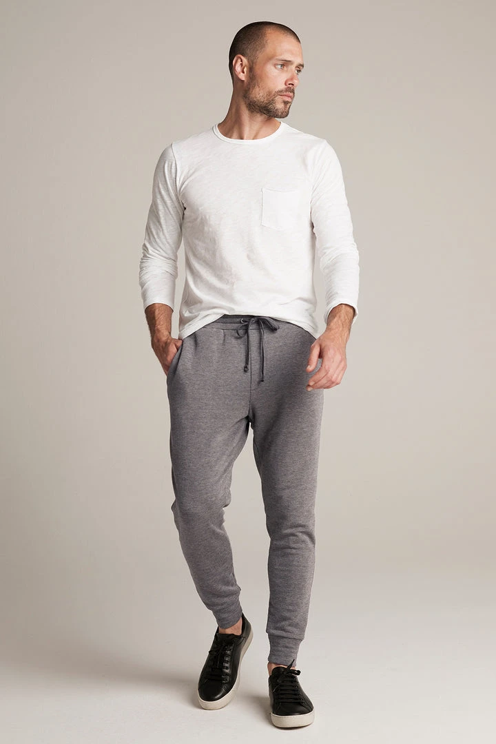 Velvet By Graham & Spencer CROSBY CHARCOAL LUXE FLEECE JOGGER Mens 5 Velvet By Graham & Spencer CROSBY CHARCOAL LUXE FLEECE JOGGER Mens