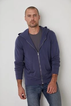 Velvet By Graham & Spencer Mens RODAN LUXE FLEECE ZIP HOODIE 26 Velvet By Graham & Spencer Mens RODAN LUXE FLEECE ZIP HOODIE