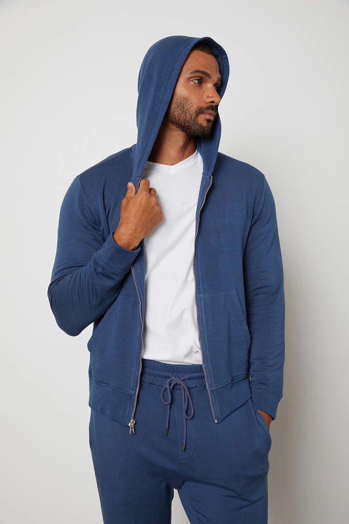 Velvet By Graham & Spencer Mens RODAN LUXE FLEECE ZIP HOODIE 10 Velvet By Graham & Spencer Mens RODAN LUXE FLEECE ZIP HOODIE