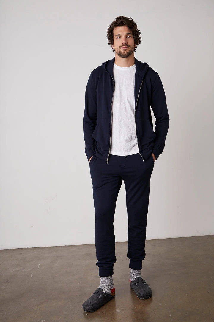 Velvet By Graham & Spencer Mens RODAN LUXE FLEECE ZIP HOODIE 15 Velvet By Graham & Spencer Mens RODAN LUXE FLEECE ZIP HOODIE