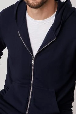 Velvet By Graham & Spencer Mens RODAN LUXE FLEECE ZIP HOODIE 39 Velvet By Graham & Spencer Mens RODAN LUXE FLEECE ZIP HOODIE