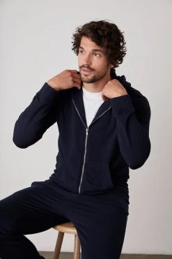 Velvet By Graham & Spencer Mens RODAN LUXE FLEECE ZIP HOODIE 35 Velvet By Graham & Spencer Mens RODAN LUXE FLEECE ZIP HOODIE