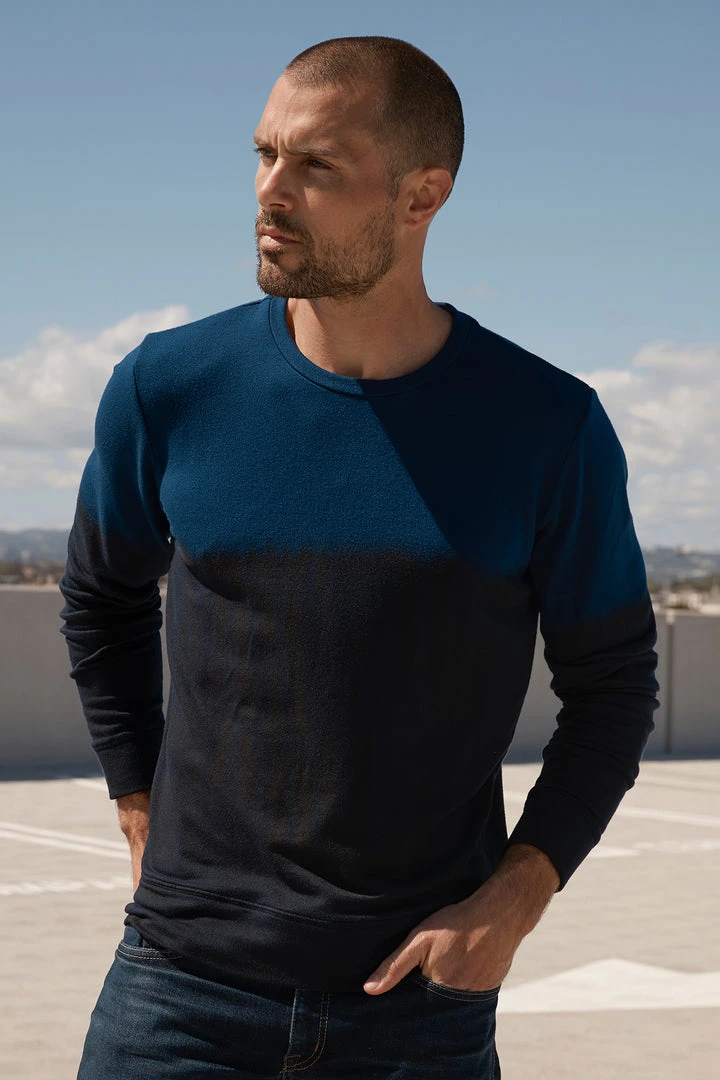 Velvet By Graham & Spencer Mens ALDRIC LUXE FLEECE TIE DYE PULLOVER 7 Velvet By Graham & Spencer Mens ALDRIC LUXE FLEECE TIE DYE PULLOVER