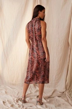 Velvet By Graham & Spencer Womens SHEENA METALLIC PRINTED DRESS 7 Velvet By Graham & Spencer Womens SHEENA METALLIC PRINTED DRESS