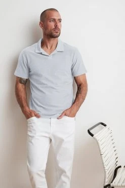 Velvet By Graham & Spencer TODD MICRO TERRY POLO Mens