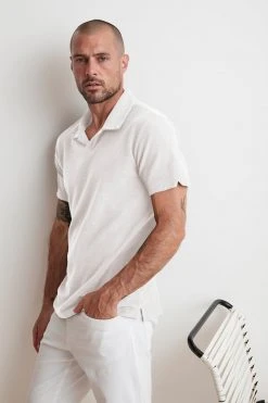 Velvet By Graham & Spencer TODD MICRO TERRY POLO Mens