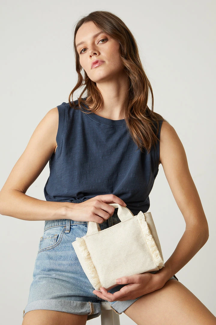 Velvet By Graham & Spencer MINI LAUNCH CANVAS TOTE 3 Velvet By Graham & Spencer MINI LAUNCH CANVAS TOTE