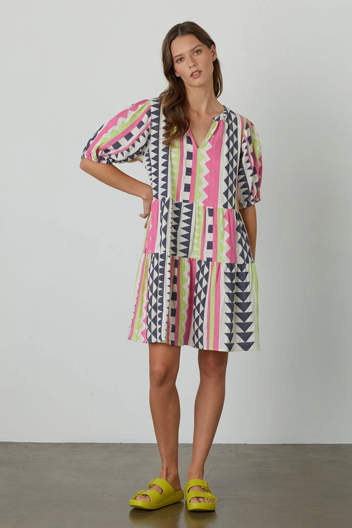 Velvet By Graham & Spencer DANICA NEON JACQUARD DRESS 5 Velvet By Graham & Spencer DANICA NEON JACQUARD DRESS
