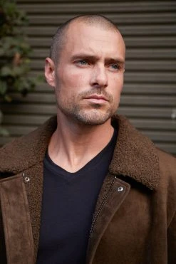 Velvet By Graham & Spencer Mens BOAZ FAUX SUEDE JACKET