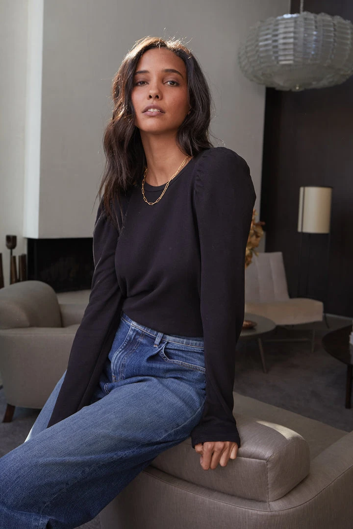 Velvet By Graham & Spencer Womens PEGGY PUFF SLEEVE SWEATSHIRT 3 Velvet By Graham & Spencer Womens PEGGY PUFF SLEEVE SWEATSHIRT