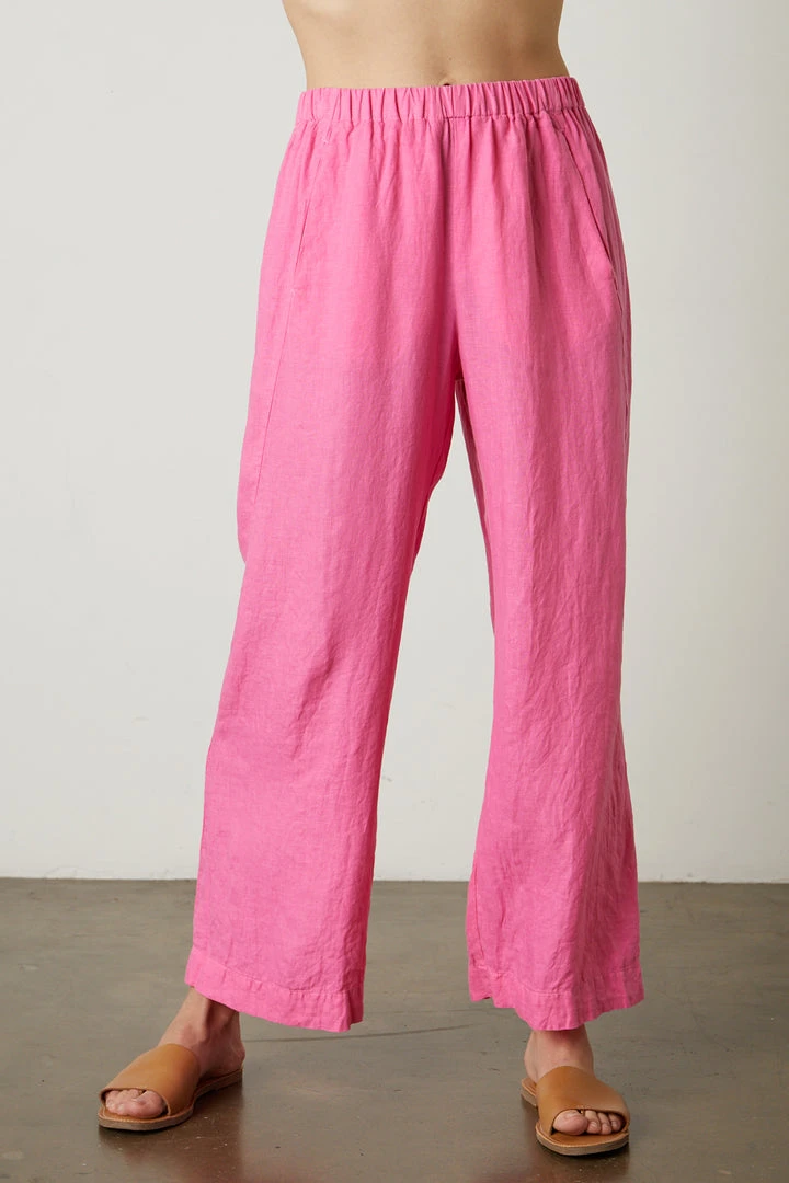 Velvet By Graham & Spencer Womens LOLA LINEN PANT 16 Velvet By Graham & Spencer Womens LOLA LINEN PANT