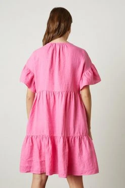 Velvet By Graham & Spencer NOOR LINEN TIERED DRESS Womens 23 Velvet By Graham & Spencer NOOR LINEN TIERED DRESS Womens