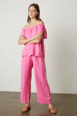 Velvet By Graham & Spencer Womens LOLA LINEN PANT 74 Velvet By Graham & Spencer Womens LOLA LINEN PANT